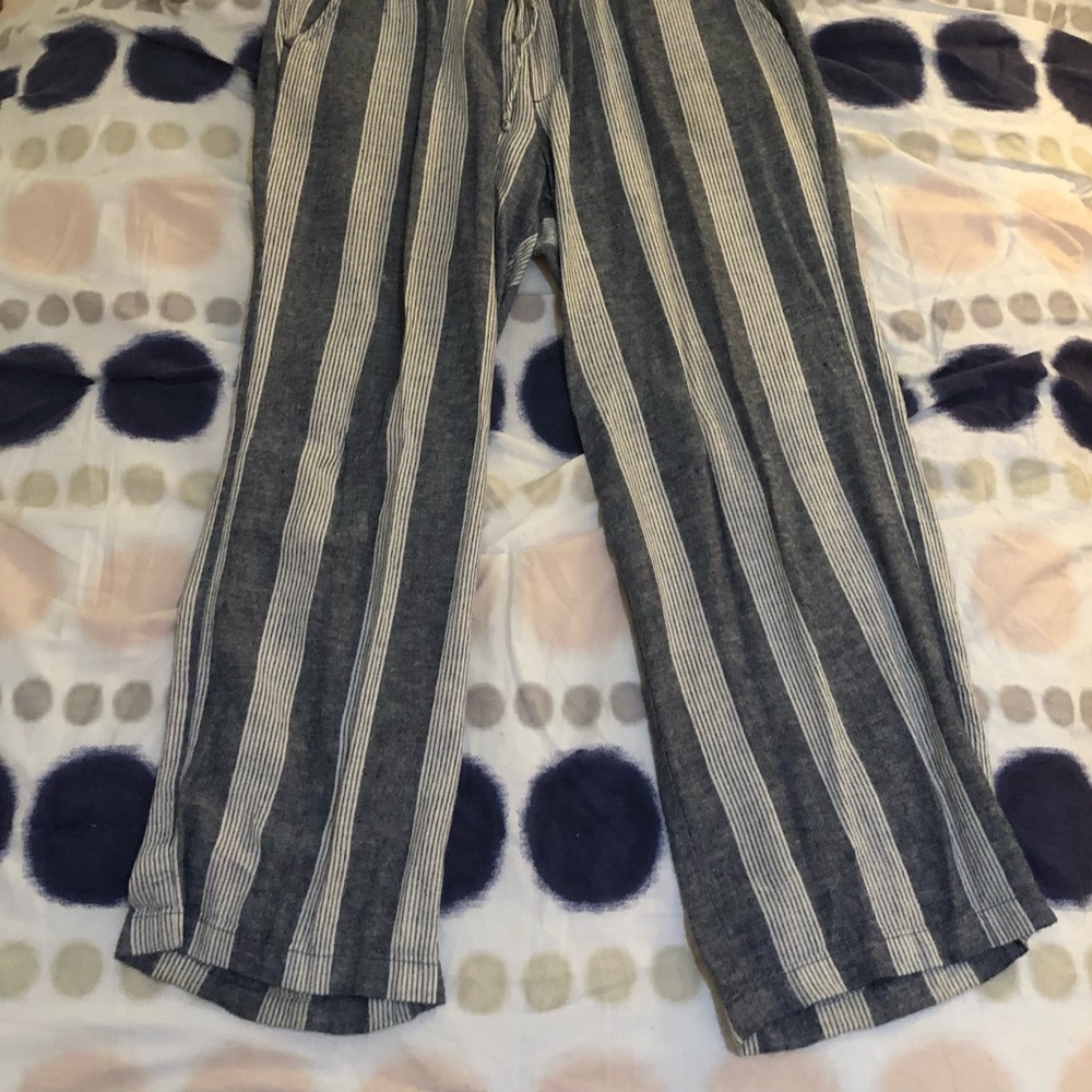Adjustable Striped Blue Palazzos 💙💛 - Picture 3 of 6